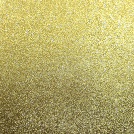 Lapje glitter goud pu leer (a4)