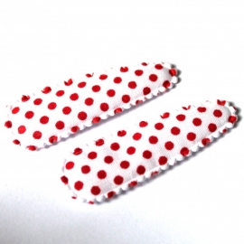 wit met rode stip hoesje  (5,0cm)