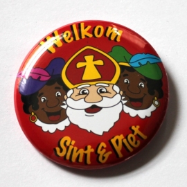 Sinterklaas button rood