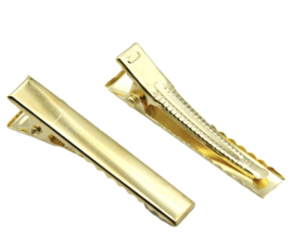 SUPERKWALITEIT alligator clips  1 stuks (40mm) GOUDkleurig