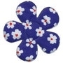 47mm bloem donkerblauw bloem wit/rood