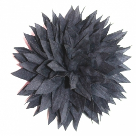 Stoffen punt bloem 7,5 cm navy