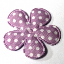 35mm polkadot bloem lila