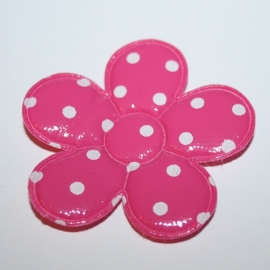 Vinyl bloem felroze polkadot