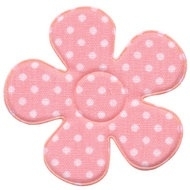 Polkadot bloem zalmroze 47mm