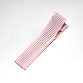 Alligator clip bekleed met licht roze lint