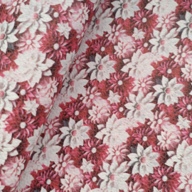 mooi pu leer roze bloemen print