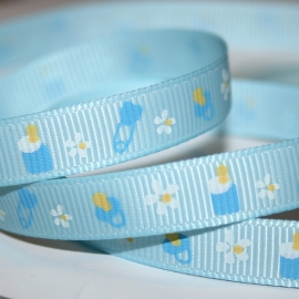 10mm blauw baby grosgrain geweven band 4m