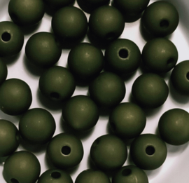 Acryl kralen 8mm army groen 50 stuks
