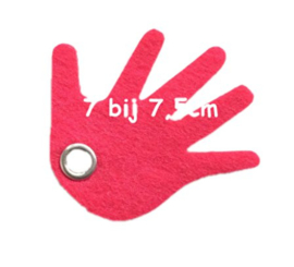 vilten sleutelhanger  hand ( 31 kleuren)