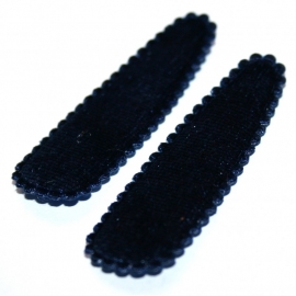 kniphoesjes  fluweel navy (5cm)