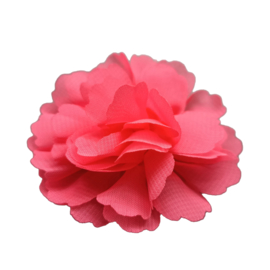 Chiffon bloem neon roze (7cm)