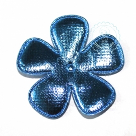 47mm metallic bloem blauw