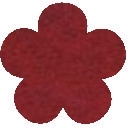 Acryl vilt gemeleerd rood 45cm bij 30cm