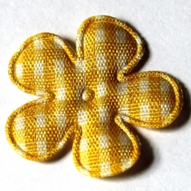 25mm ruit bloem geel