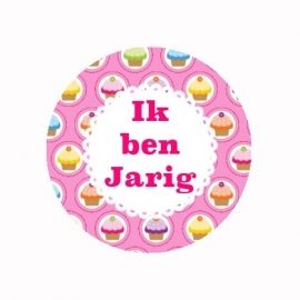 FB426 IK ben jarig cake roze
