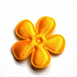 35mm Oker geel bloem satijn