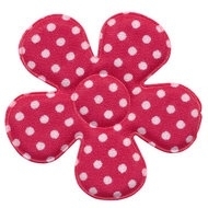 Polkadot bloem fuchsia 47mm