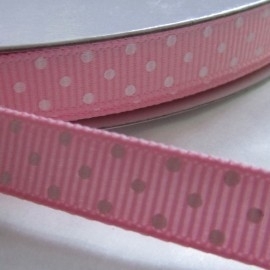 ROZE grosgrain geweven band polkadot  5m