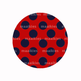 (FB876) red navy dot