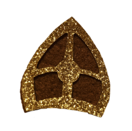 Mijter patch mijter bruin
