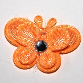 Vlinder dubbellaags klein oranje / zalm p/s