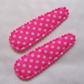 felroze polkadot hoesje (5cm)