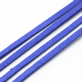 Suède veter royal blauw