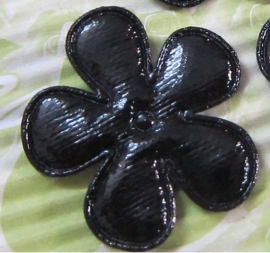 35mm vinyl bloem zwart