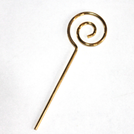 mini staf sinterklaas goud (8cm)