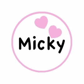 Naam flatback MICKY roze