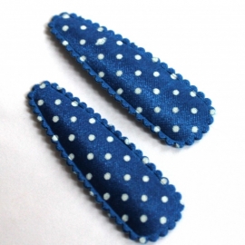 royal blauw polkadot hoesje satijn (5cm)