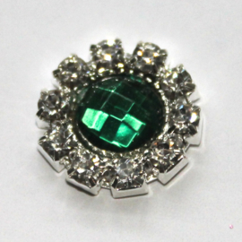 Strass flatback 14mm groen