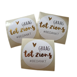 Sluitsticker  graag tot ziens (5 stuks)