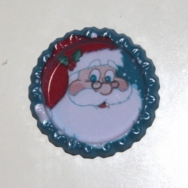 bottlecap  flatback kerstman print