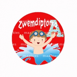 (FB511) zwemdiploma jongen A rood