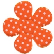 Polkadot bloem oranje 47mm