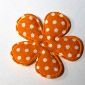 35mm polkadot bloem oranje