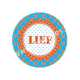 (FB81) LIEF oranje/blauw