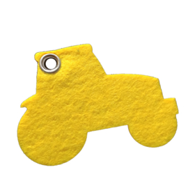 Vilten Sleutelhanger Traktor geel