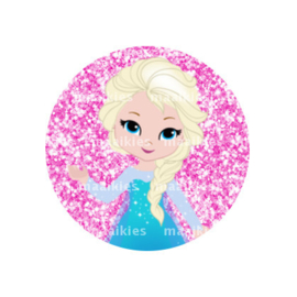 (FB934) Elsa roze glitter
