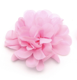 Chiffon bloem roze (6,5cm)