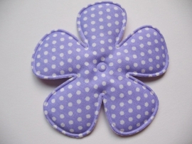65mm paarse polkadot bloem stof