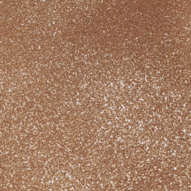 Lapje pu leer glitter licht bronsgoud