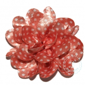5cm bloem coral witte stippen