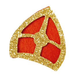 Mijter patch mijter rood