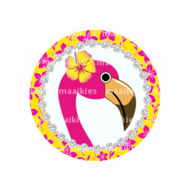 (FB593) Flamingo gele bloem