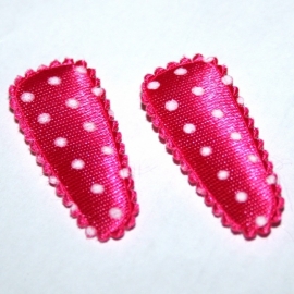 satijn polkadot hoesje fuchsiaroze (3,5)