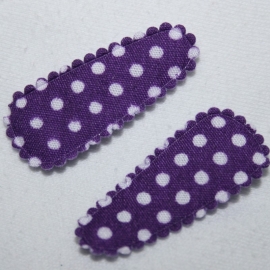 polkadot hoesje paars (3,5cm)