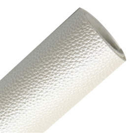 Mooi kwaliteit pu leer pearl  gerboken wit